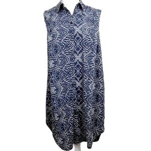 BCBGeneration Primrose Blue Open Back Button-down Mini Dress Size M